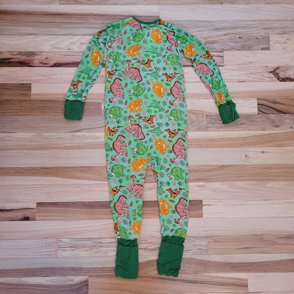 SHOWSTOPPERS DINOSAUR ONE PIECE ZIP LONG SLEEVE BAMBOO ROMPER SIZE 4T - Picture 10 of 10